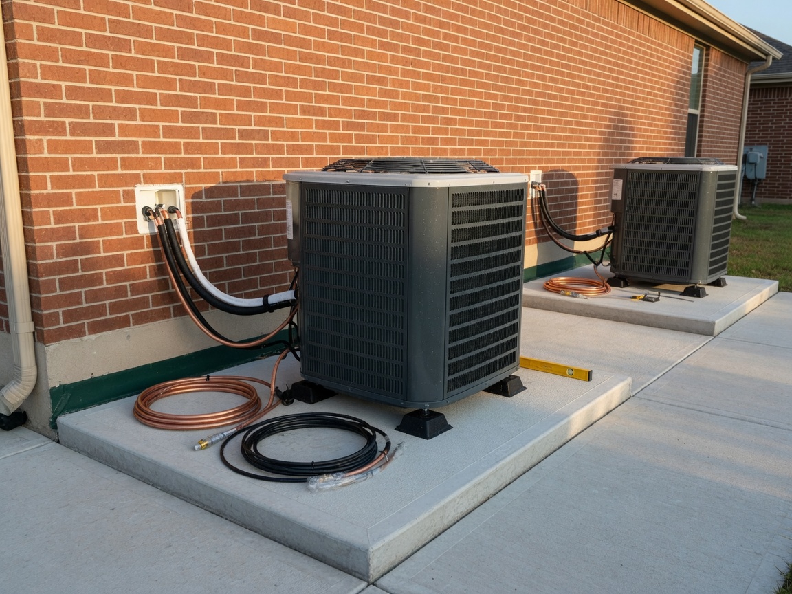 New high-efficiency condenser on a level pad